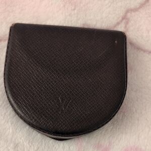 Black Leather Coin Purse
